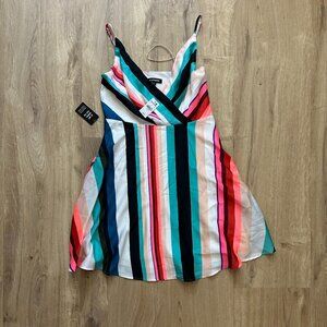 NWT Express spaghetti strap dress in stripe - S